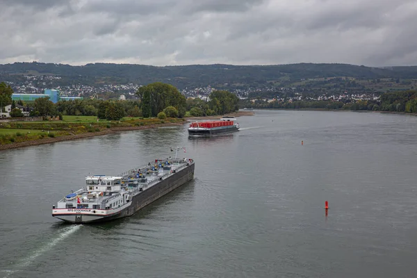 Neuwied Allemagne Sept 2019 Vue Dessus Pont Traversant Rhin Sur — Photo