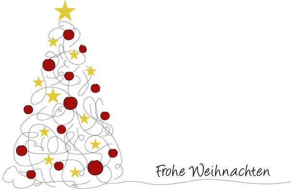 Illustration Eines Festlichen Weihnachtsposters Mit Einem Weihnachtsbaum Auf Weißem Hintergrund — Stockfoto