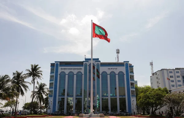 Male City Maldives Αυγ 2020 Εμβληματική Σημαία Στην Πόλη Των — Φωτογραφία Αρχείου