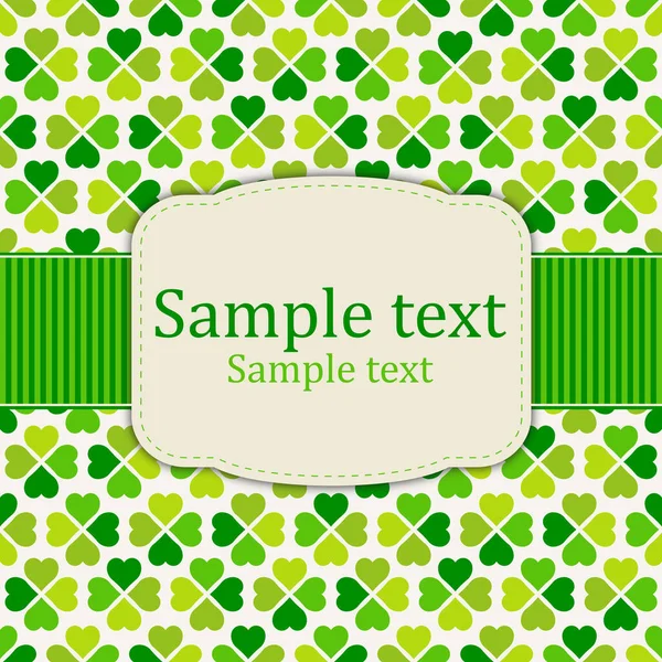 Digital Illustration Green Wallpaper Clovers Space Text — Stock Photo, Image