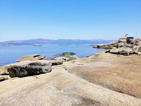 Galiçya Spanya Daki Illa Arousa Adası Nın Güzel Bir Sahili — Stok fotoğraf