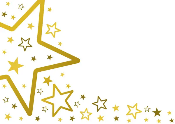 Рождественская Открытка Дизайн Золотыми Звездами Белом Фоне — стоковое фото