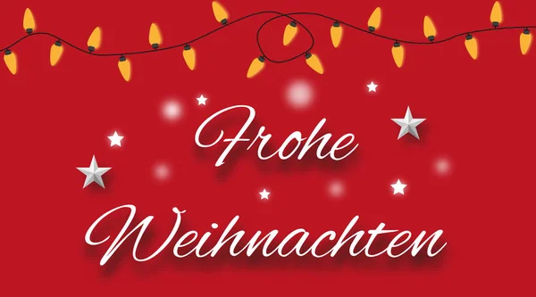 Eine Digitale Illustration Von Weihnachtsbeleuchtung Und Weihnachtsgrüßen Auf Rotem Hintergrund — Stockfoto