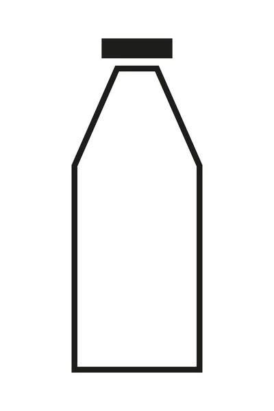 Цифрова Ілюстрація Контуру Чорної Пляшки Білому Тлі — стокове фото