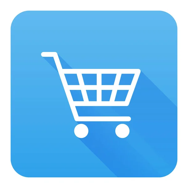 Simple Illustration Shopping Cart Blue Background — Stock Photo, Image