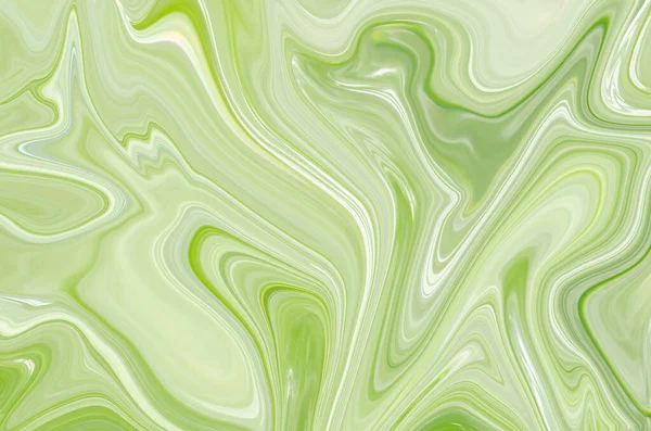 Uma Ilustração Marmorização Líquida Verde — Fotografia de Stock