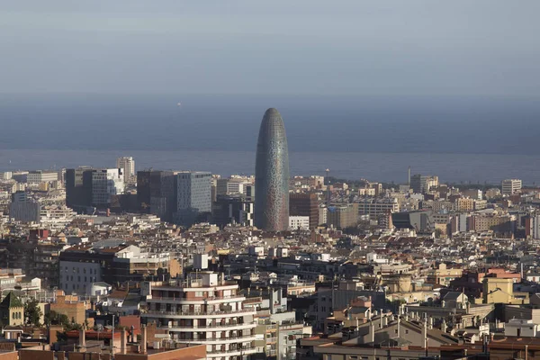 Uno Scatto Aereo Della Città Barcellona Spagna — Foto Stock