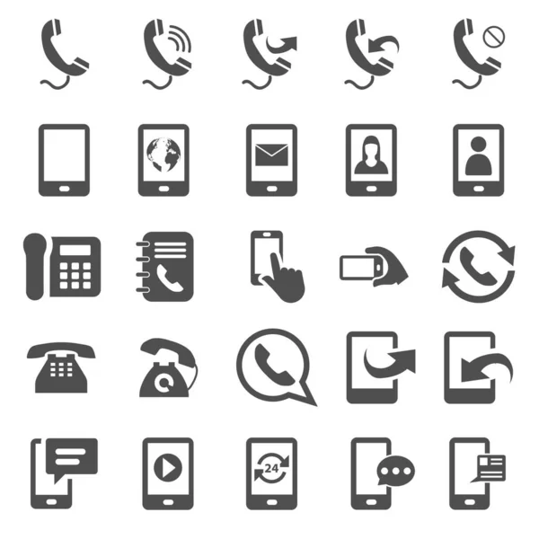 Ilustrace Ikon Telefonu Bílém Pozadí — Stock fotografie
