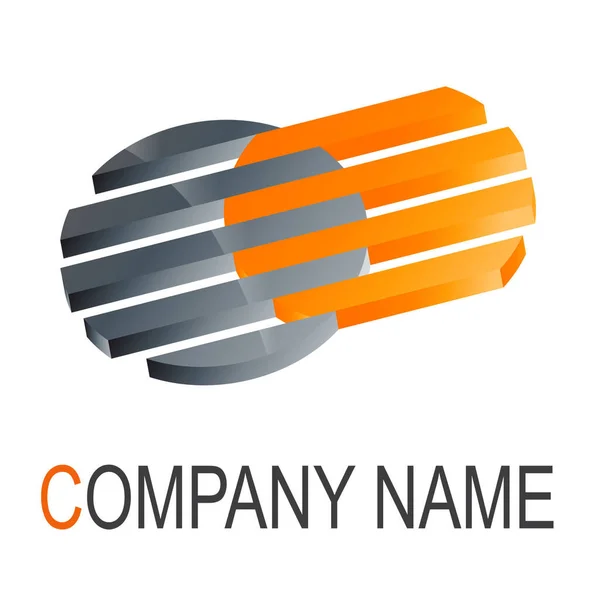 Izolowana Cyfrowa Ilustracja Próbki Logo Firmy — Zdjęcie stockowe