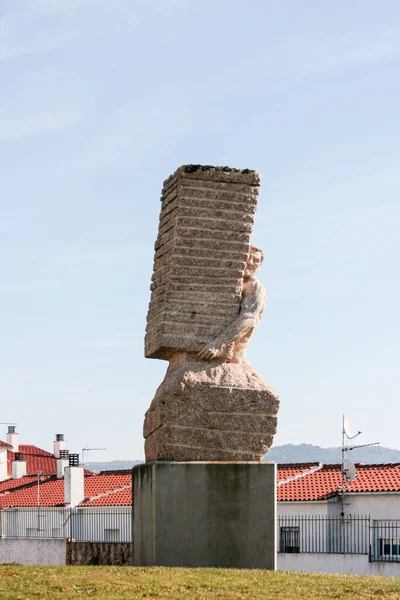 스페인 스페인 스페인 2014 Plasencia Caceres Spain Monument Granite Stone — 스톡 사진