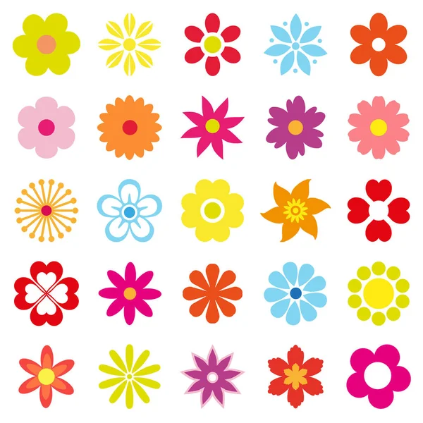 Illustration Colorful Flowers White Background — Stock Photo, Image