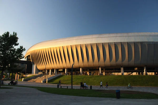 Cluj Napoca Romania Julio 2020 Cluj Arena Puesta Del Sol — Foto de Stock