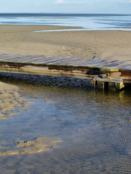 Деревянная Тропинка Пляже Санкт Петер Ординг — стоковое фото