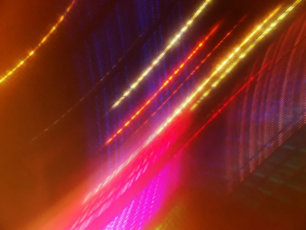 Tiro Abstrato Luzes Coloridas Fundo Preto Com Tecnologia Tiro Ponta — Fotografia de Stock