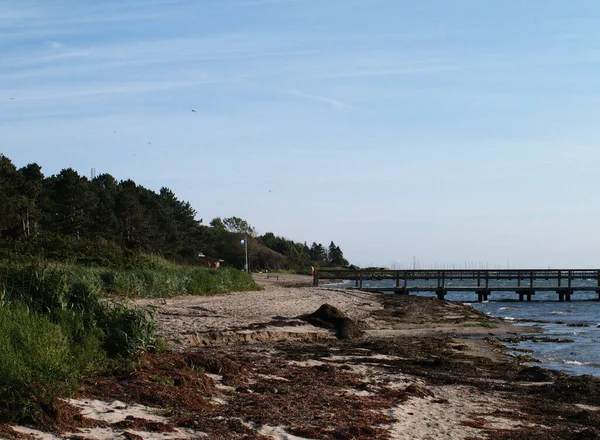 Μια Όμορφη Φωτογραφία Της Παραλίας Στην Landskrona Σουηδία — Φωτογραφία Αρχείου