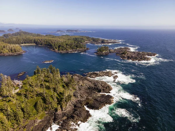 Vue Aérienne Une Côte Maritime — Photo