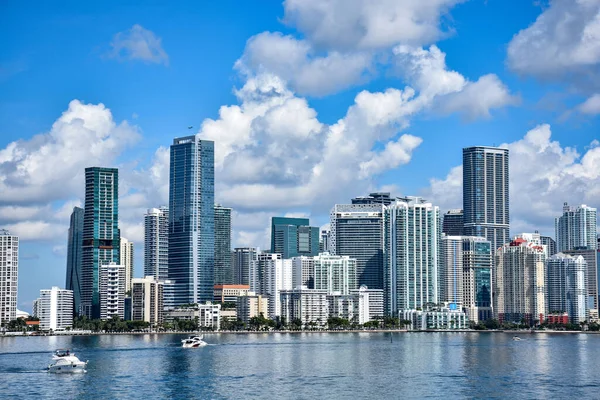 Dech Beroucí Záběr Krásné Panorama Mořskou Pláštěnkou Miami — Stock fotografie