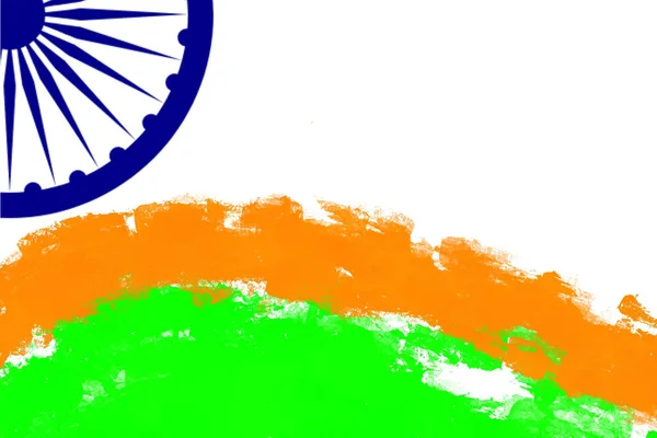 Een Illustratie Van Indiase Vlag Voor Achtergronden Wallpapers — Stockfoto