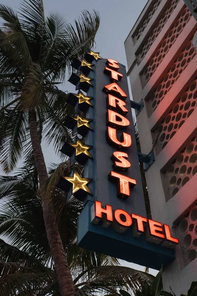 United States Aug 2018 Vertical Shot Neon Sign Stardust Hotel — стокове фото