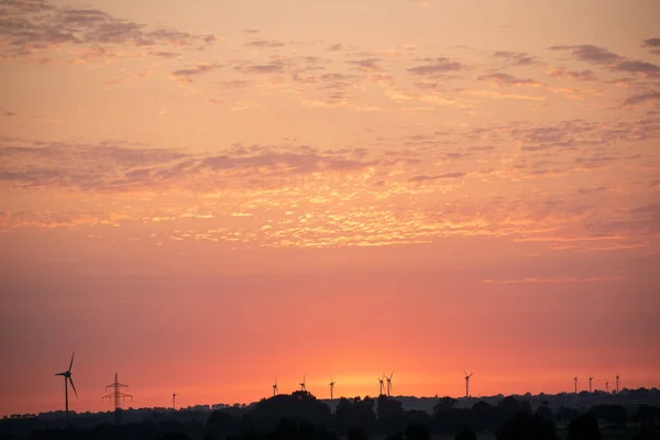 美丽的照片 色彩艳丽的夕阳天空 — 图库照片
