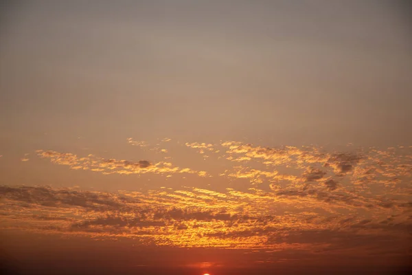 Krásný Výhled Oblohu Během Západu Slunce — Stock fotografie