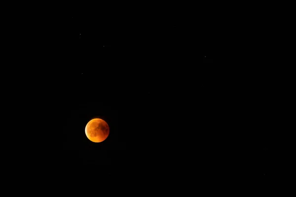 Belo Tiro Uma Lua Sangue Vermelho Céu Noturno — Fotografia de Stock