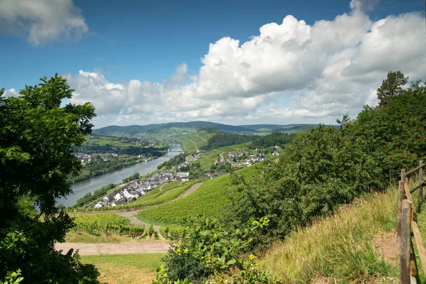 Ocak 1970 Moselle Köyü Manzaralı Panoramik Manzara Lieser Bernkastel Almanya — Stok fotoğraf