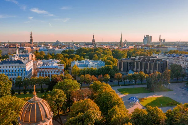 Vue Aérienne Cathédrale Nativité Christ Riga Lettonie — Photo