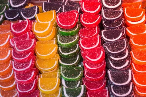 Primo Piano Caramelle Colorate Dolci Nel Mercato — Foto Stock