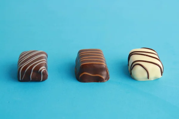 Een Close Shot Van Cacaobonbons Uit België — Stockfoto