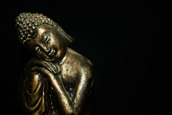 Gros Plan Isolé Une Petite Statue Bouddha — Photo