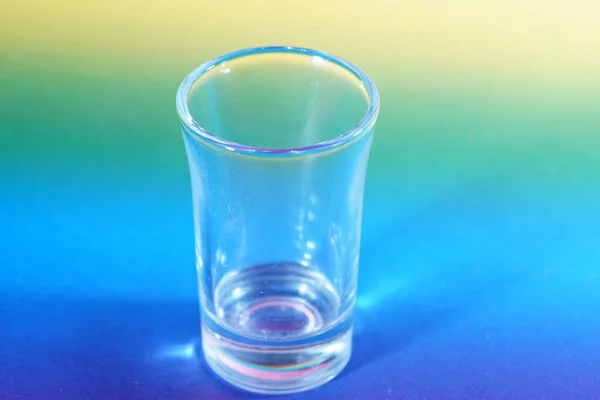 Gros Plan Verre Tequila Sur Fond Coloré — Photo