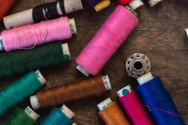 Бенгалуру Индия Июля 2020 Года Мода Текстильный Фон Цветных Катушек — стоковое фото