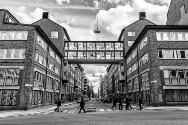 斯德哥尔摩 2017年8月22日 斯德哥尔摩街 那家老厂改建成了一个新的办公室 — 图库照片