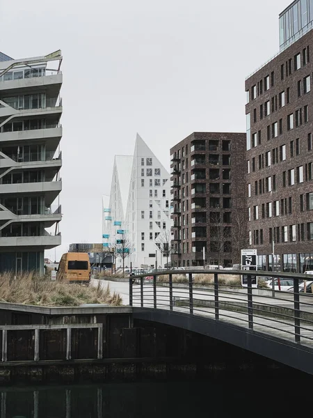 Aarhus Dánia Február 2020 Elvont Épület Mint Jéghegy Kortárs Építészet — Stock Fotó
