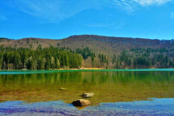 Bela Vista Lago Santa Ana Romênia — Fotografia de Stock