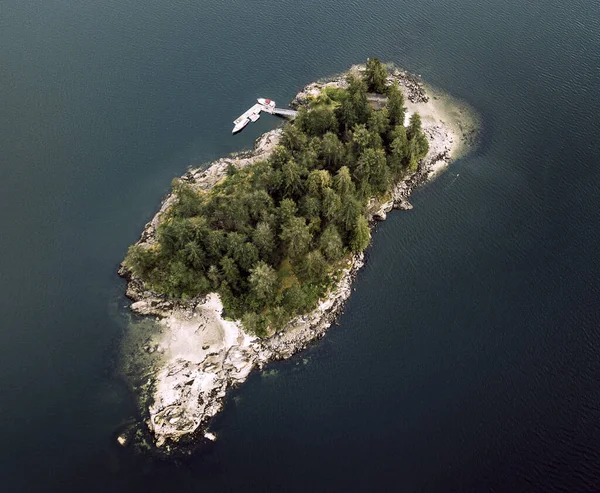 Εναέρια Λήψη Ενός Νησιού — Φωτογραφία Αρχείου