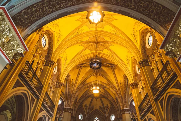 Rio Janeiro Brasil Dezembro 2016 Detalhes Teto Uma Igreja Católica — Fotografia de Stock