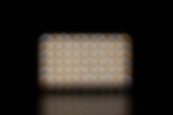 Білий Помаранчевий Фон Боке Відображенням Темній Області — стокове фото