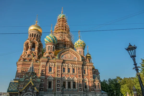 Beau Sauveur Sur Église Sang Versé Saint Pétersbourg Russie — Photo