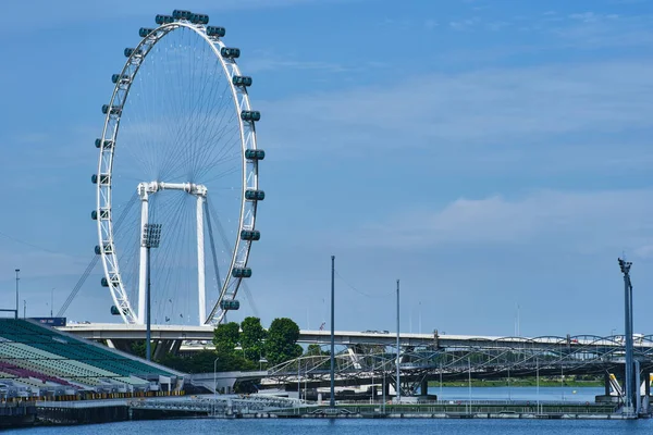 Singap Singapore Ago 2020 Singapore Volantino Ruota Panoramica Con Vista — Foto Stock