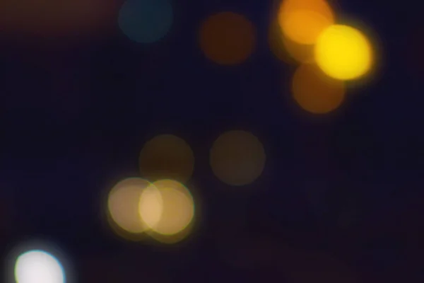 Bokeh Colorido Ilumina Cidade Noite — Fotografia de Stock