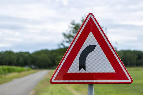 Hoge Hexel Netherlands Aug 2020 Dutch Traffic Warning Sign Side — Stock Photo, Image