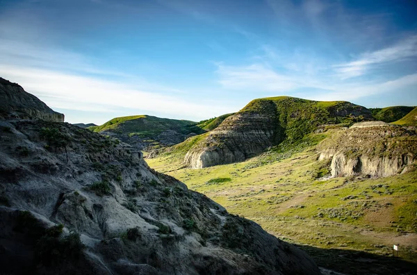 Krásná Scenérie Zelené Hornaté Krajiny Kopci — Stock fotografie