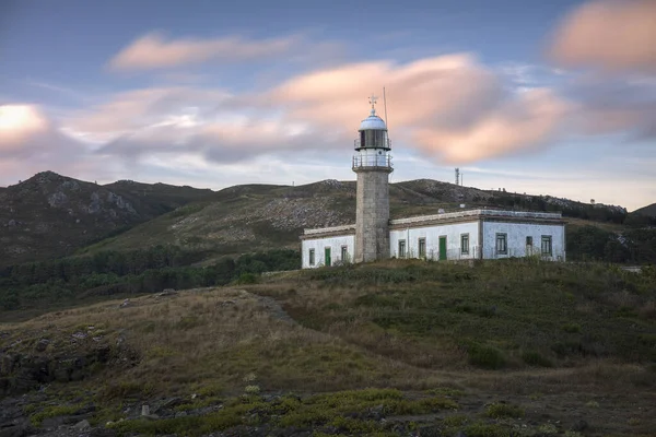 Uma Vista Hipnotizante Farol Punta Insua Larino Carnota Galiza Espanha — Fotografia de Stock
