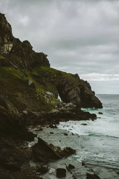 Een Prachtig Shot Van Een Rotsachtig Strand Baskenland Spanje — Stockfoto