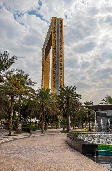 Dubai United Arab Emirates Prosince 2019 Pohled Ikonický Dubajský Rámeček — Stock fotografie