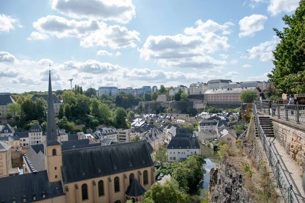 Аэросъемка Удивительного Городского Пейзажа Люксембурга Германии — стоковое фото