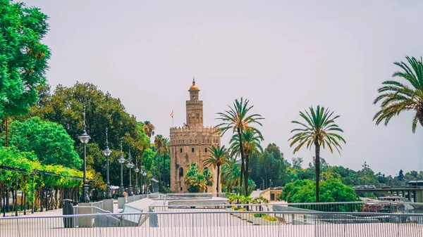 Vacker Bild Torre Del Oro Sevilla Spanien — Stockfoto