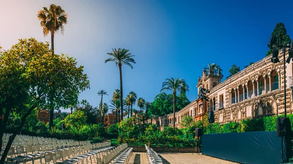 Beautiful Amazing Gardens Royal Alcazar Seville Spagna — Foto Stock